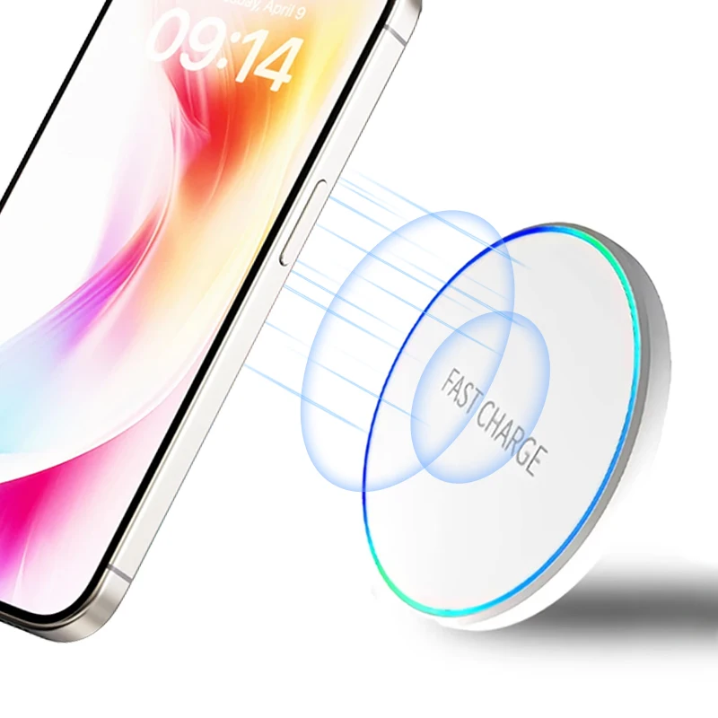 ini لوحة شاحن لاسلكية آيفون 17 16 15 14 13 12 سامسونج S25 S24 Xiaomi AirPos 4/3 Pro مصباح ليد M محطة شاحن سريع