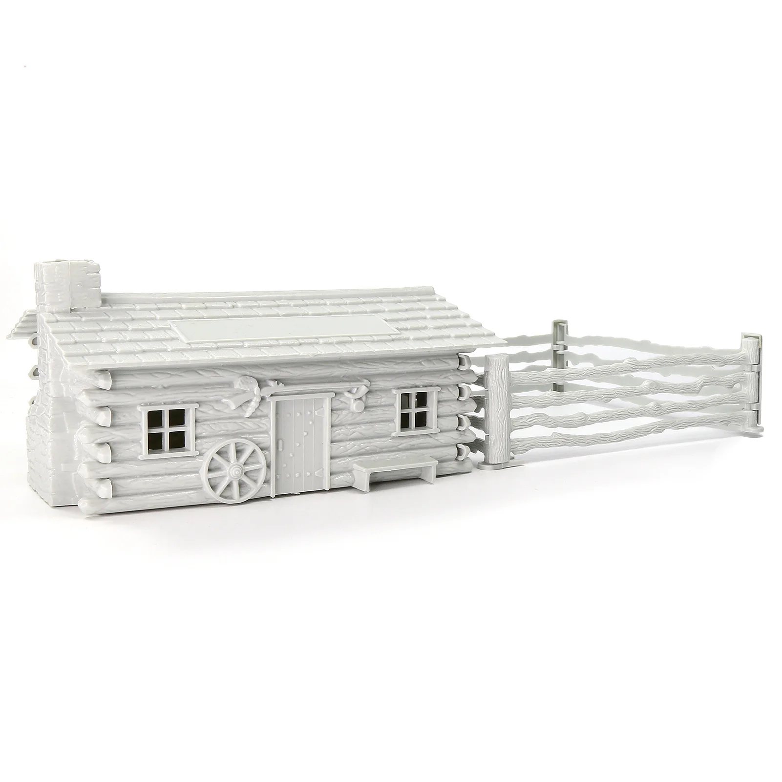 Evemodel O Scale Unpainted Model Barn Stable Fence Kit for Model Trains Layout JZO02JJ (Not assembled)