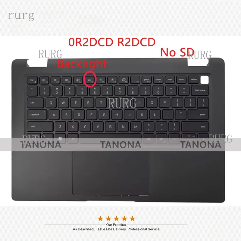 R+  New 0R2DCD For Dell Latitude 3440 E3440 Palmrest Upper Case + Keyboard+ Touchpad