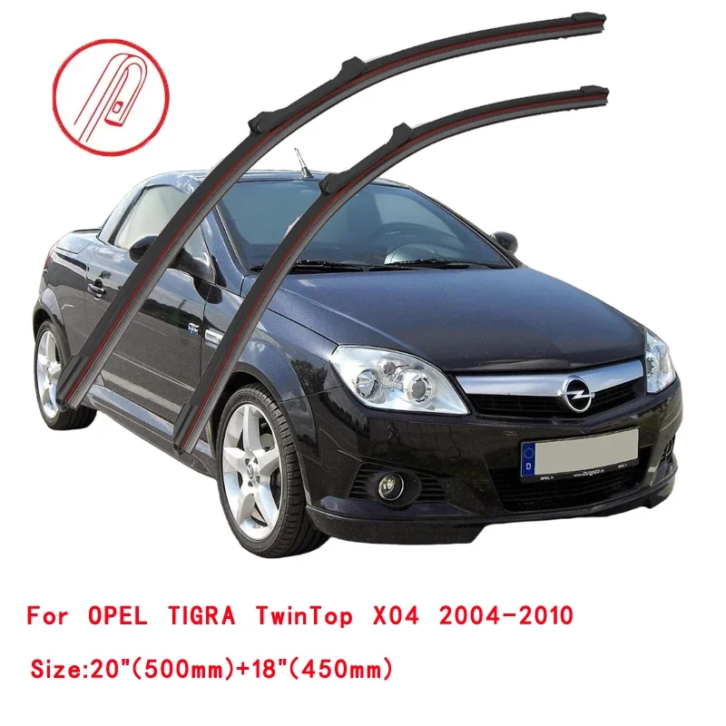 

For OPEL TIGRA TwinTop X04 2004-2010 Car Windshield Wiper Blade Front Windscreen Brushes Washer Accessories Window Cleaning