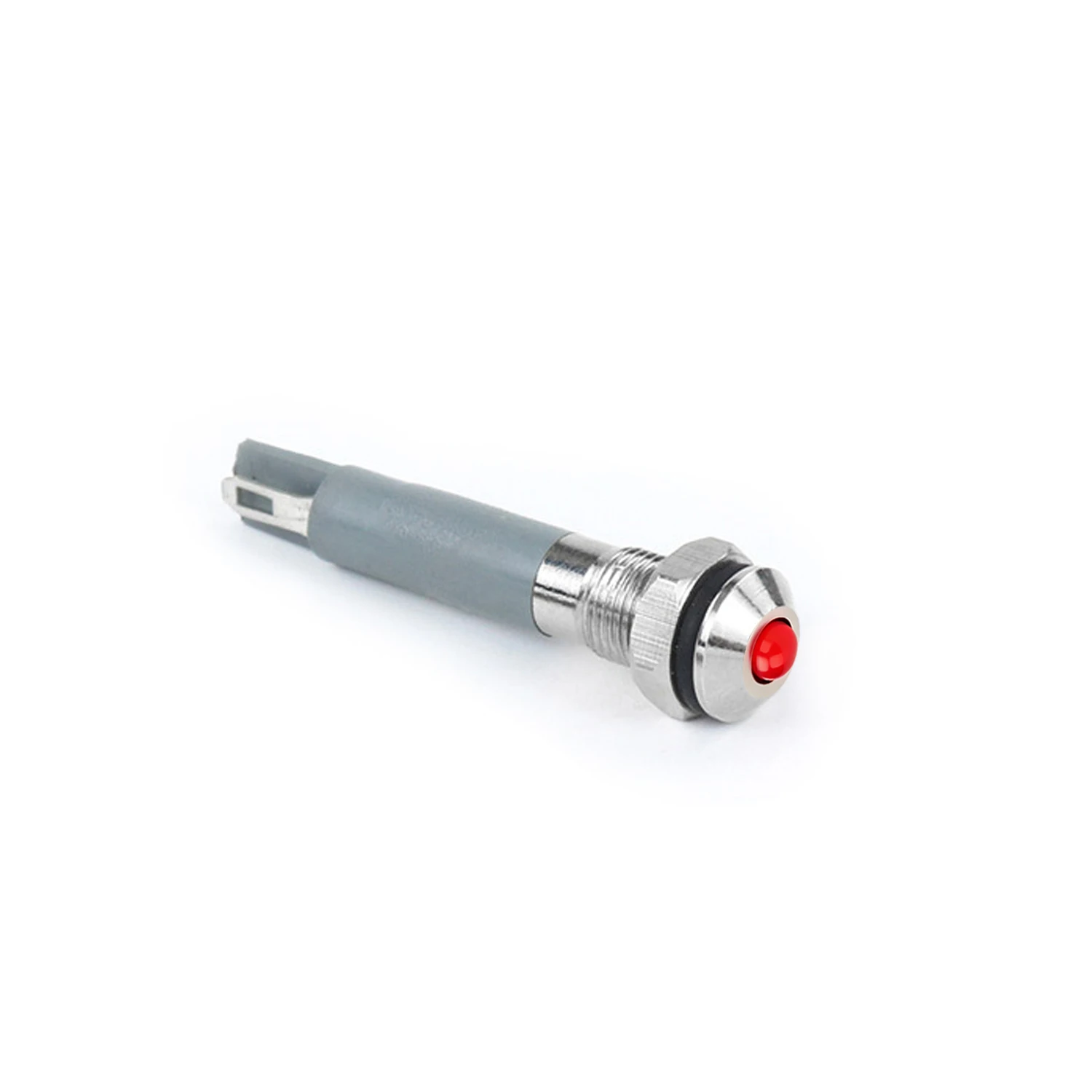 ABILKEEN 20PCS 6MM Domed Head LED Metal Indicator Light AC/DC 3-6V 12-24V 110V 220V Mini Signal Pilot Lamp 2Pin Solder Terminal
