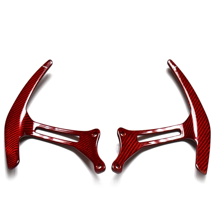 

Red Carbon Fiber Paddle Extension Car Steering Wheel Shift Paddle Shifter For Ferrari 458 430 360 Interior Accessories