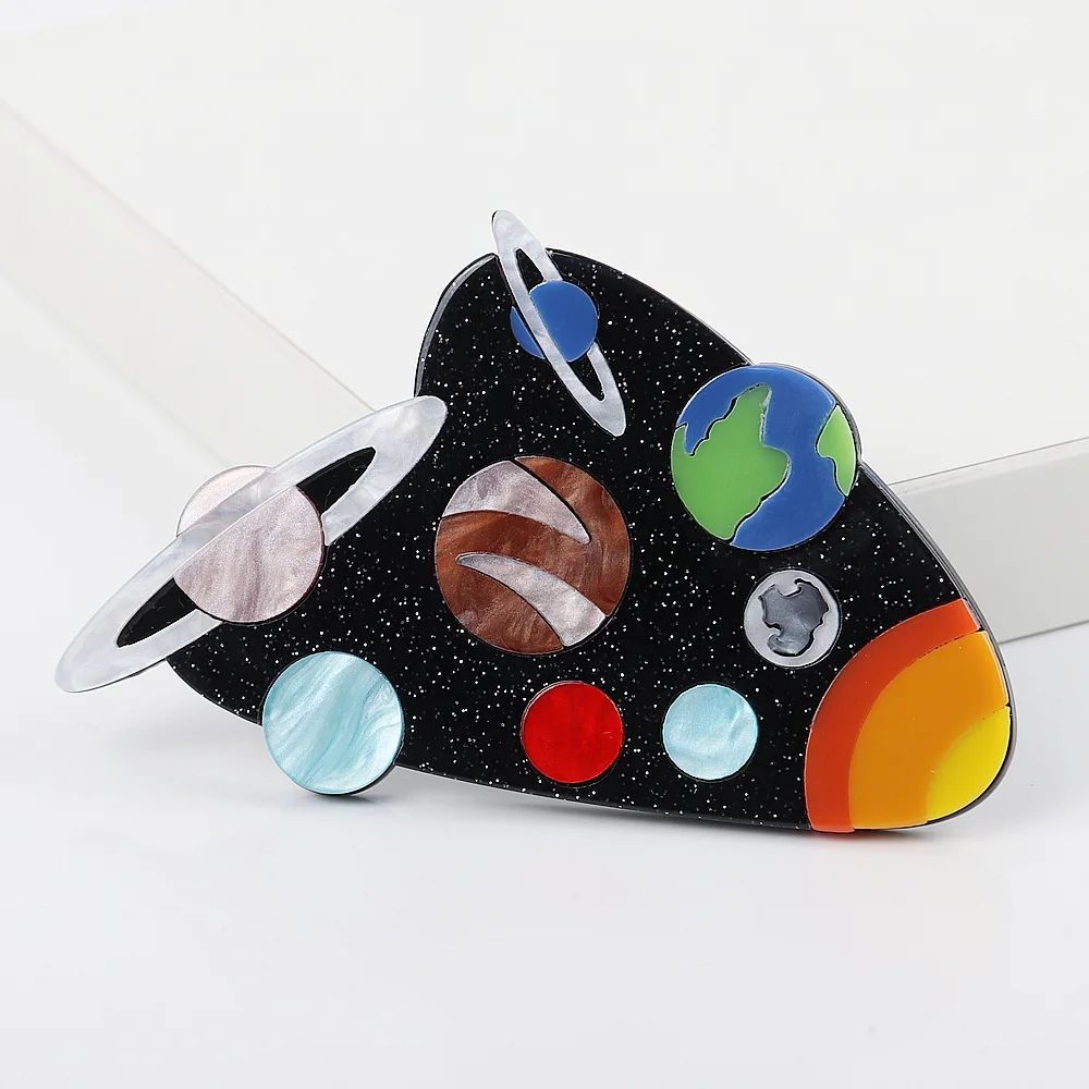 銀河の装飾が施されたアクリルブローチ,レジン,女性向け,ジュエリーバッジ,ギフトアクセサリー,2023個