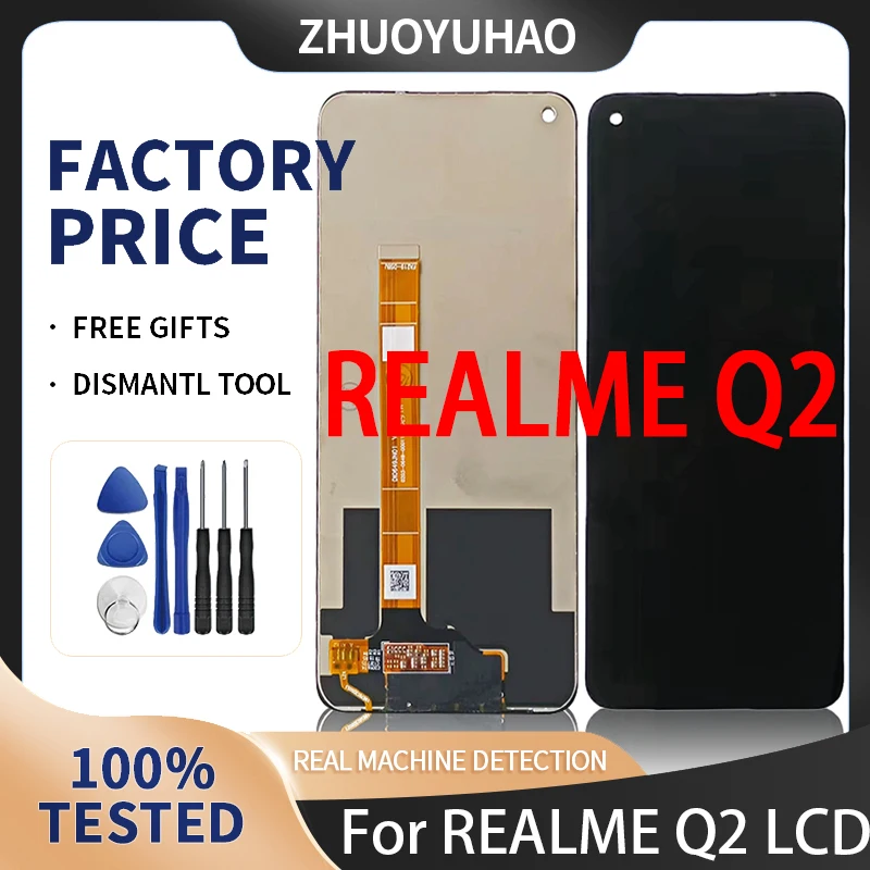 شاشة LCD بديلة لهاتف REALME Q2 ، شاشة تعمل باللمس ، تجميع محول الأرقام ،