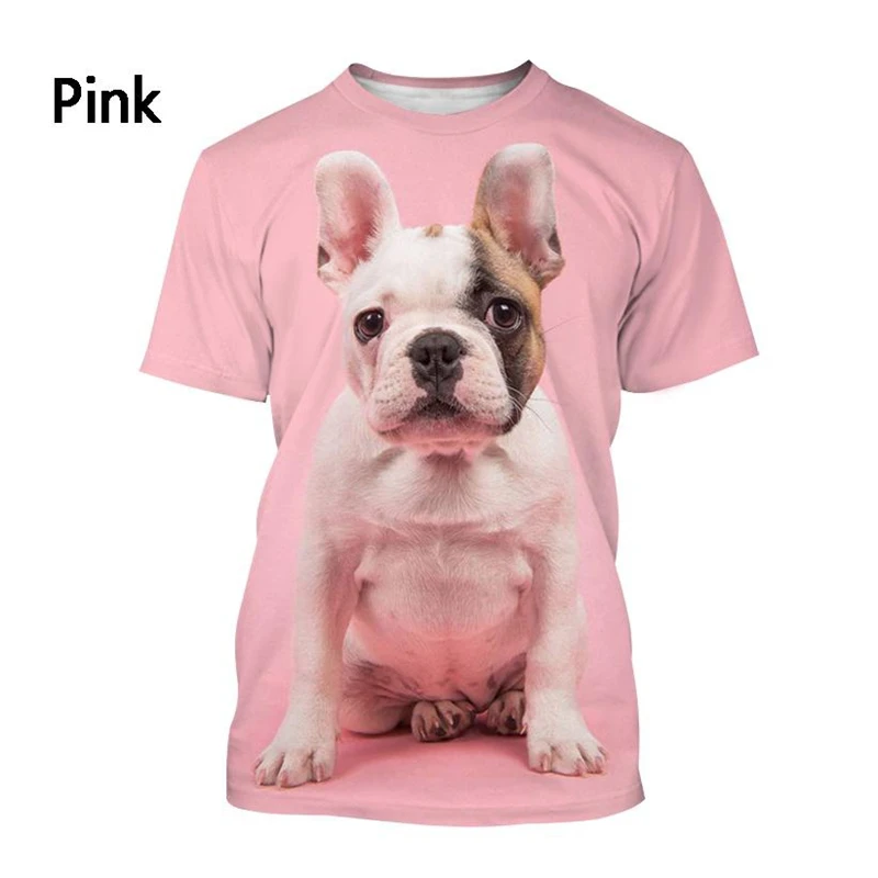 Animal French Bulldog 3D Printed T Shirts Men Women New Fashion Casual Short Sleeve T-shirt Kids  O-neck Dog Pattern Tee Tops