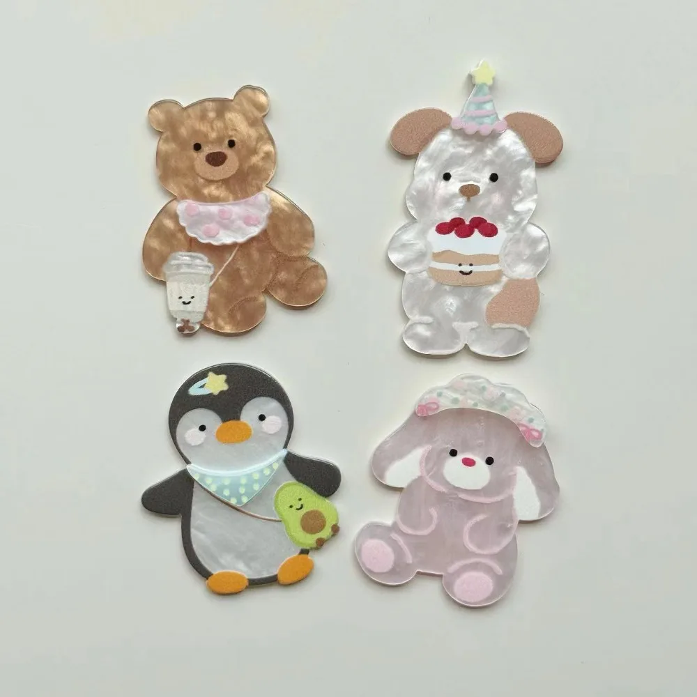4pcs Cartoon Puppy Bear Shoe Decorations for Sandals, Perfect for Sandals Decoration and Gifts