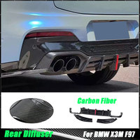 For BMW X3M F97 X4M F98 2019-2023 Carbon Fiber Rear Bumper Lip Spoiler Rear Diffuser Splitters Canard Flap Car Accessories