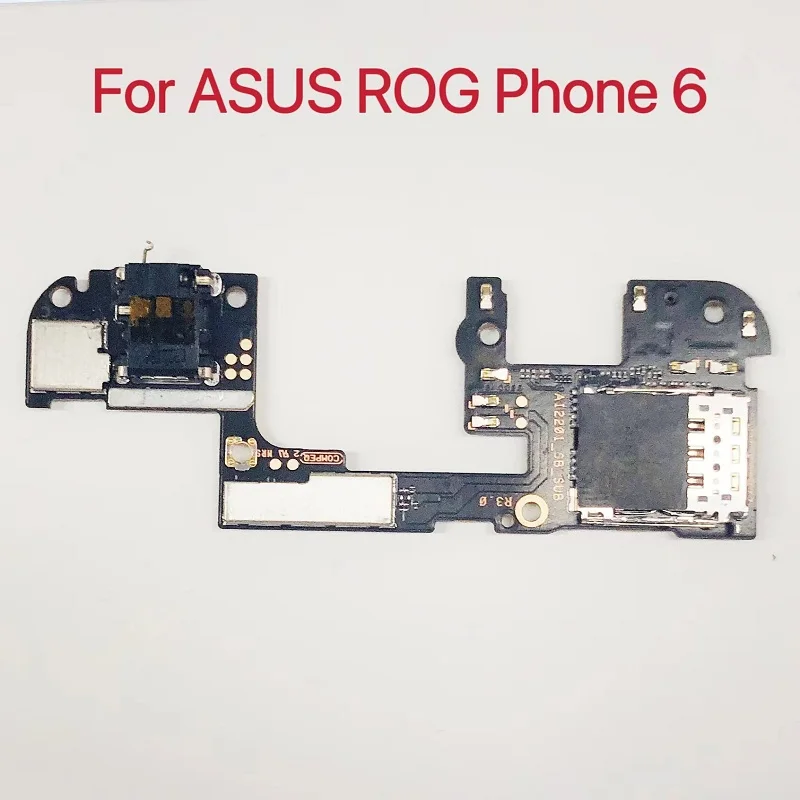 For ASUS ROG Phone 6 SIM Card Reader Socket Slot Microphone Sensor Signal Earphone Jack Board Repair Parts