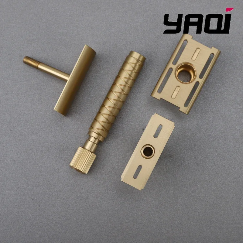2026 Yaqi 100% Brass Material Adjustable The Final Cut - Brass V2 Safety Razor Collectibles Birthday Gift For Boyfriend view 4