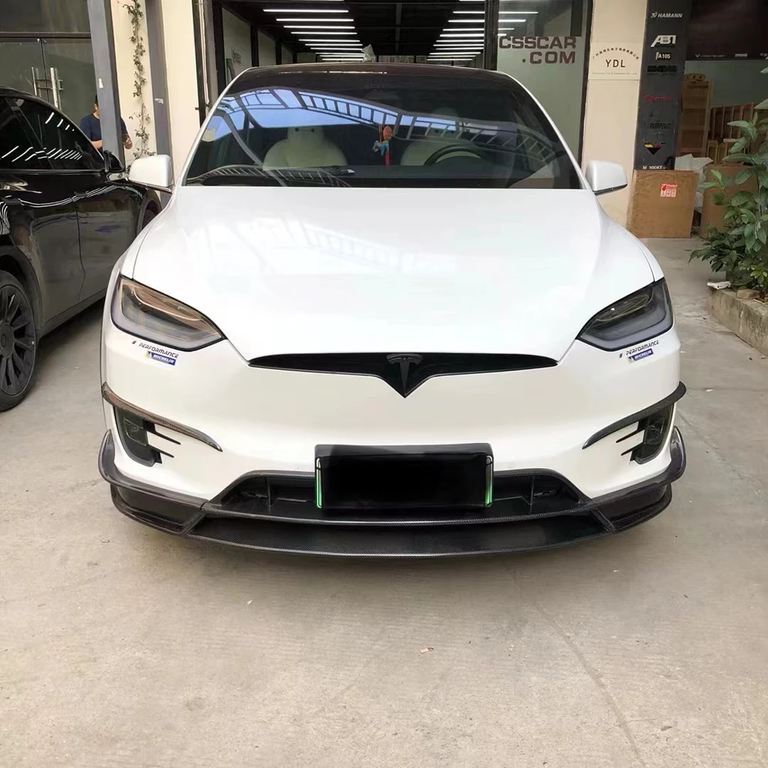 Carbon Fiber Revozport Style Front Lip Rear Diffuser Side Skirts Spoiler Wing Car Bodykit For Tesla Model X