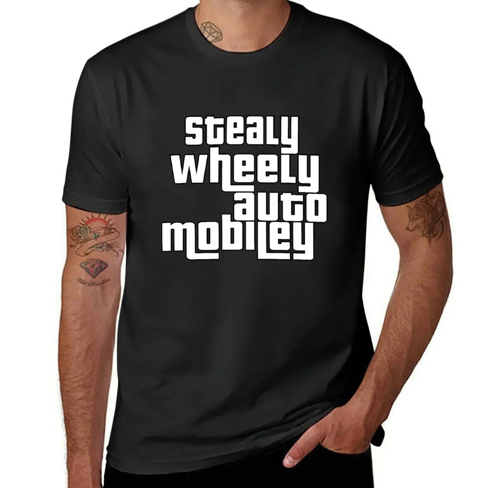 Stealy Wheely Automobiley T-Shirt summer tops quick-drying new edition customs design your own men t shirts high quality