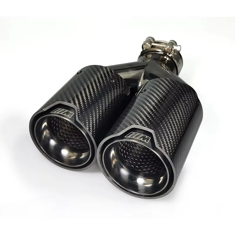 

Exhaust double suction head for BMW custom M performance black carbon fiber + stainless steel muffler