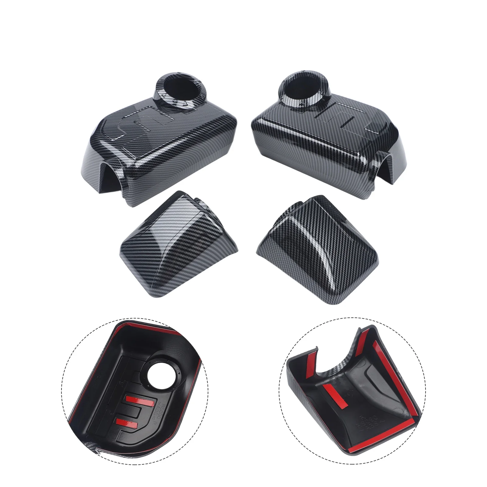 Side Rearview Cover for Carbon Fiber Mirror for Off Road Plastic Construction Side Rearview Set Left And Right Fit Carbon Fiber