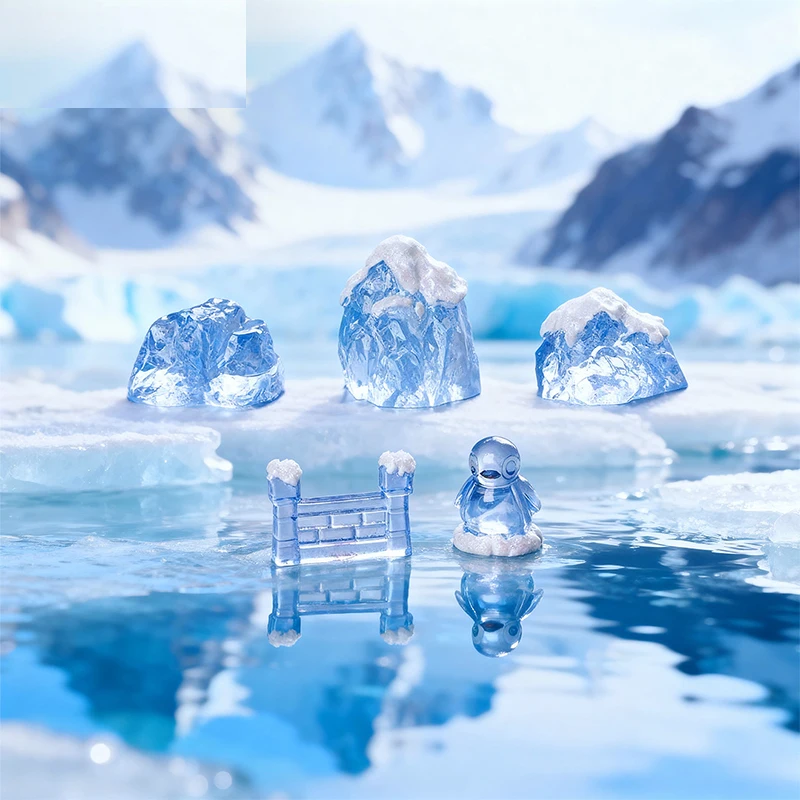 Micro Landscape Miniature Figurines Iceberg World Resin Ornament DIY Accessories Home Decoration