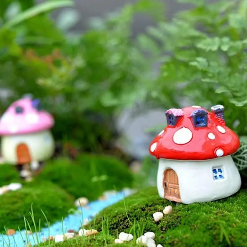 45be Mushroom House図形のミニミニチュアフェアリーガーデンサボテン装飾用品