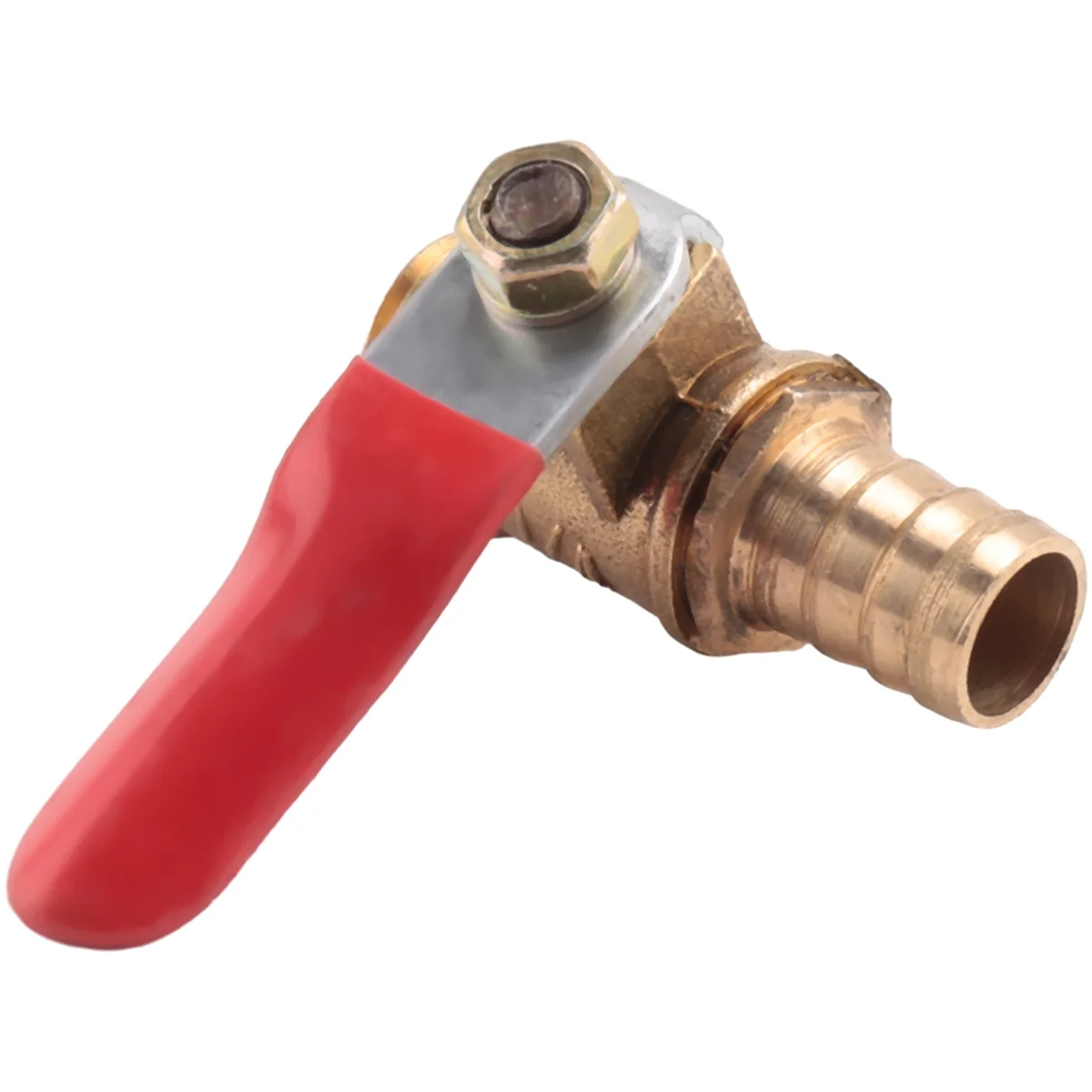 10mm x 1/4 inch PT Male Thread Full Port Lever Handle Hose Barb Brass Ball Valve