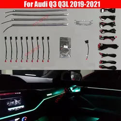 30 Colors Set For Audi Q3 Q3L 2019-2021 MMI Control Decorative Car Ambient Light LED Dashboard Atmosphere Lamp illuminated Strip