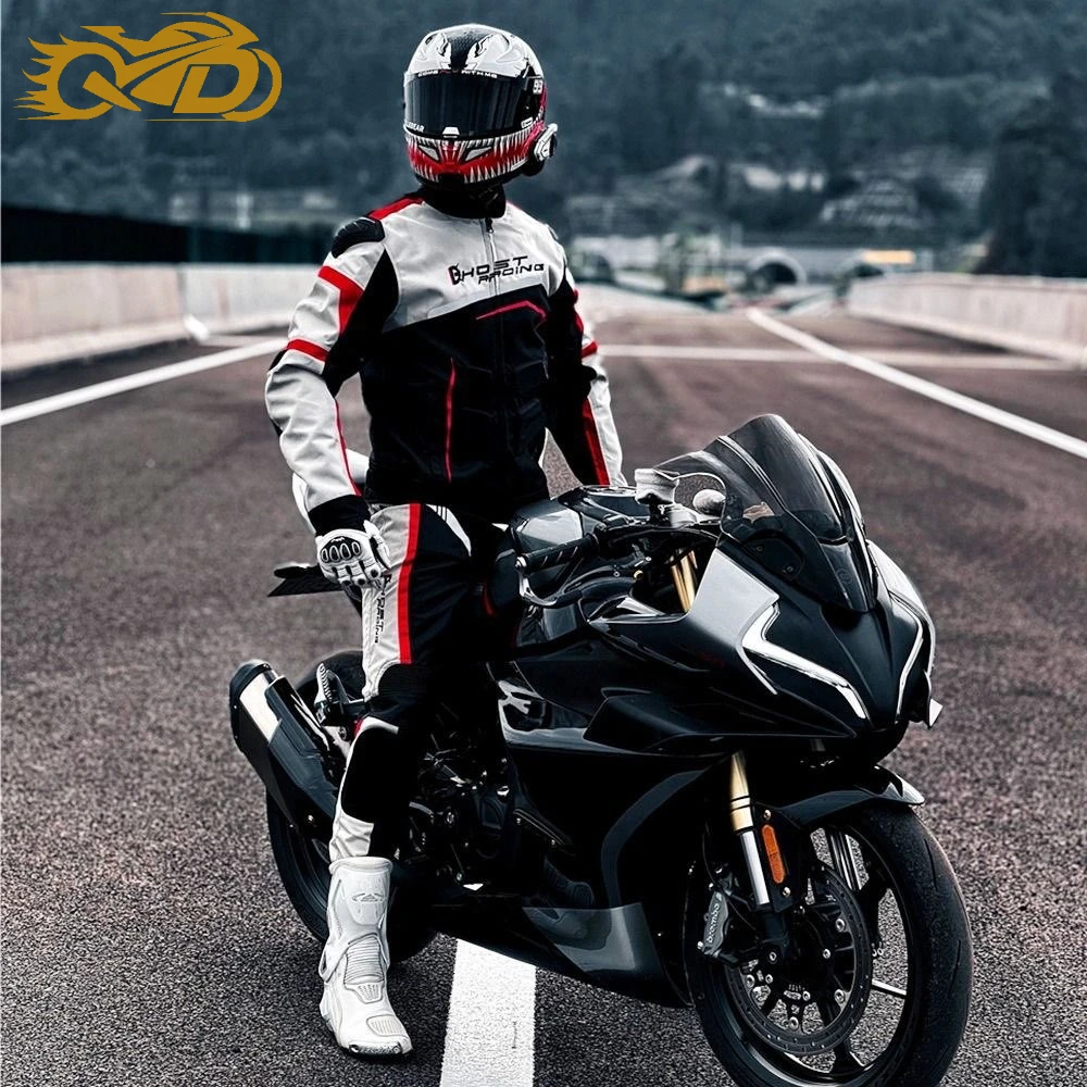 

Мотоциклетный костюм, мужская зимняя ветрозащитная теплая водонепроницаемая гоночная одежда, куртки и брюки для верховой езды, защитное снаряжение CE