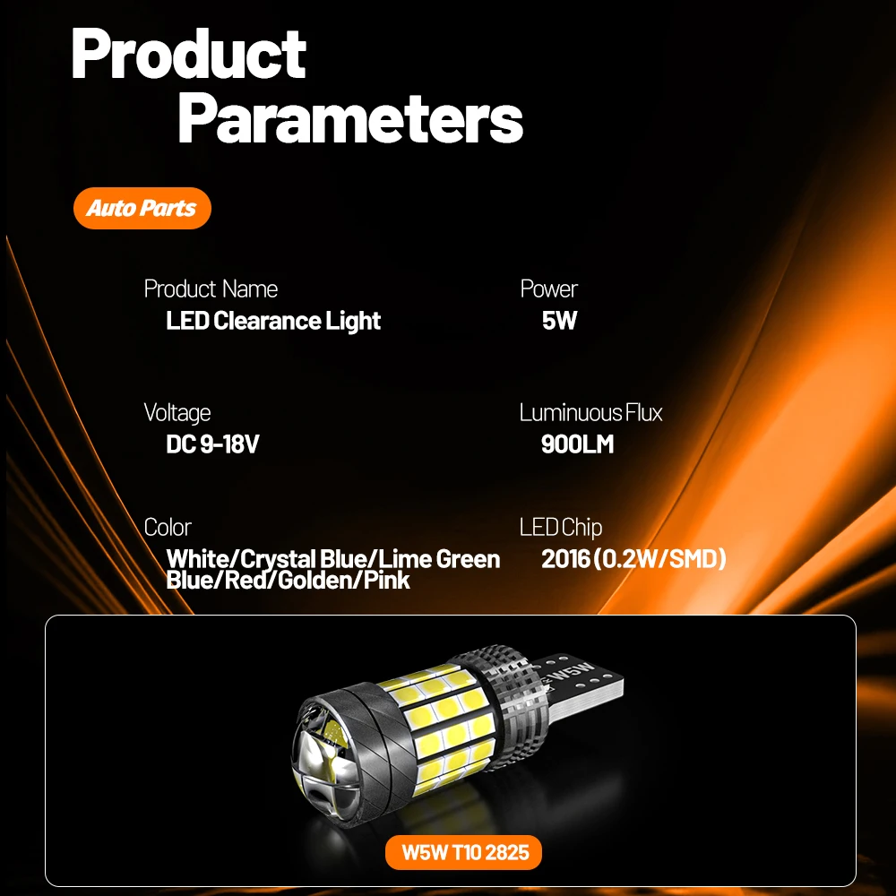 2 قطعة LED ضوء التخليص وقوف السيارات المصباح الكهربي W5W T10 194 2825 Canbus لكيا كارينز 1 2 3 4 ريو سيدونا سورينتو سول سبورتاج