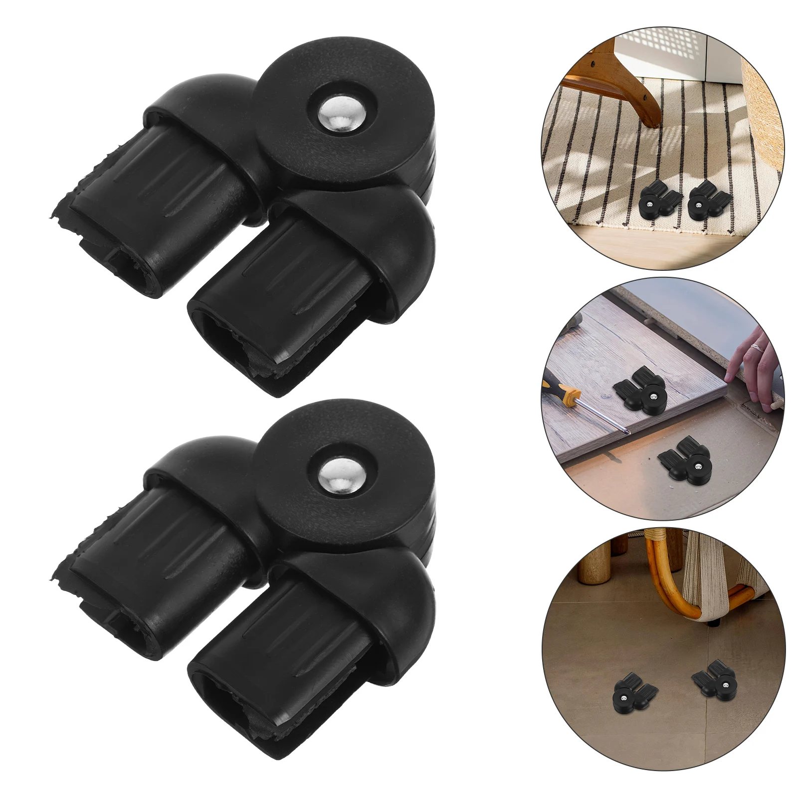 

2 Pcs Wicker Chair Movable Joints Chairs Fixed Tube Adapter Beach Lounge Accessories Hinge Foldable Plastic Parts