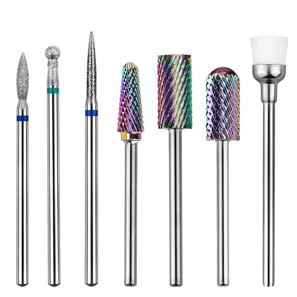 

1Set Nail Art Tungsten Steel Grinding Heads Professional Durable Polishing Manicure Tools for Salon Home Nails