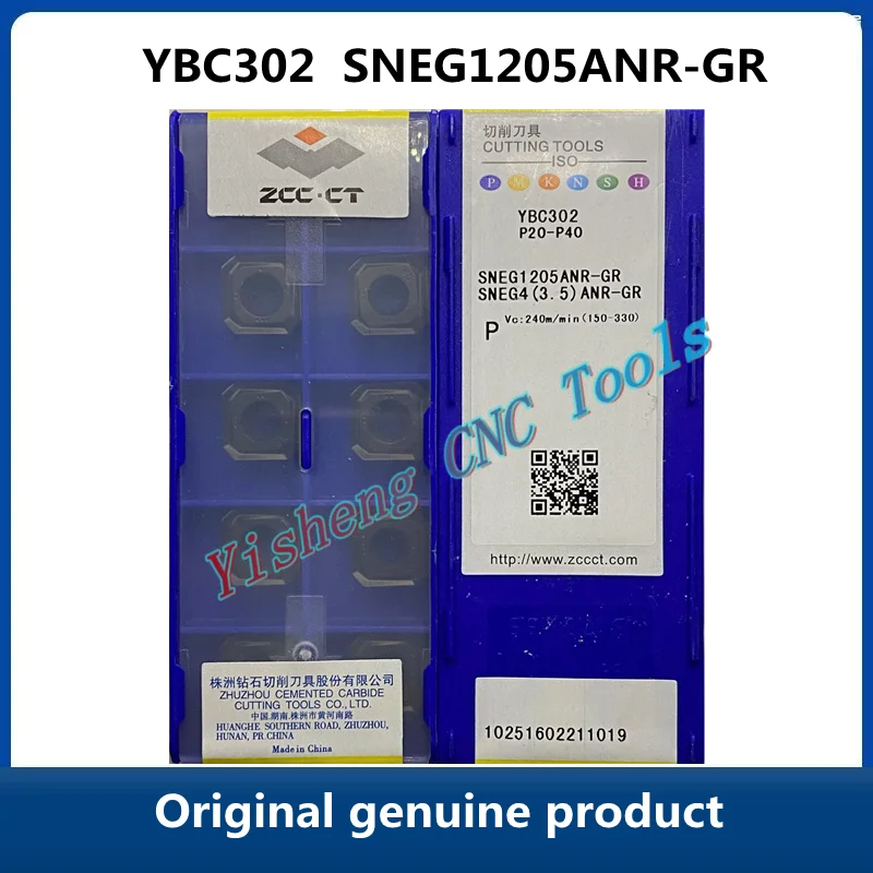 

Original genuine product ZCC CT YBC302 SNEG1205ANR-GR YBM253 YBD152 Milling Cutter Inserts CNC cutting tools Original