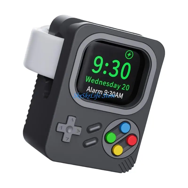 E65E Smartwatch Charging Dock Holder Watch Holder Desk Stand with Silicone Shell