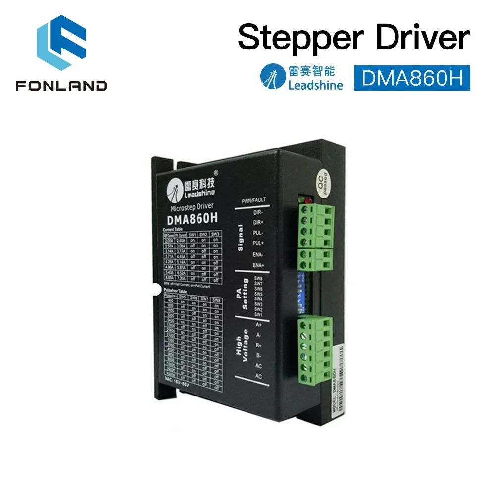 Imagem -03 - Driver Deslizante 1880vac de Leadshine Dma860h Fases para 60 86 110 Controlador do Motor Deslizante Nema23 Nema34 Nema42 do Motor Deslizante
