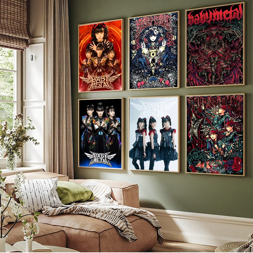 Babymetal Movie Sticky DIY Sticky Poster Fancy Wall Sticker For Living Room Bar Decoration Wall Decor