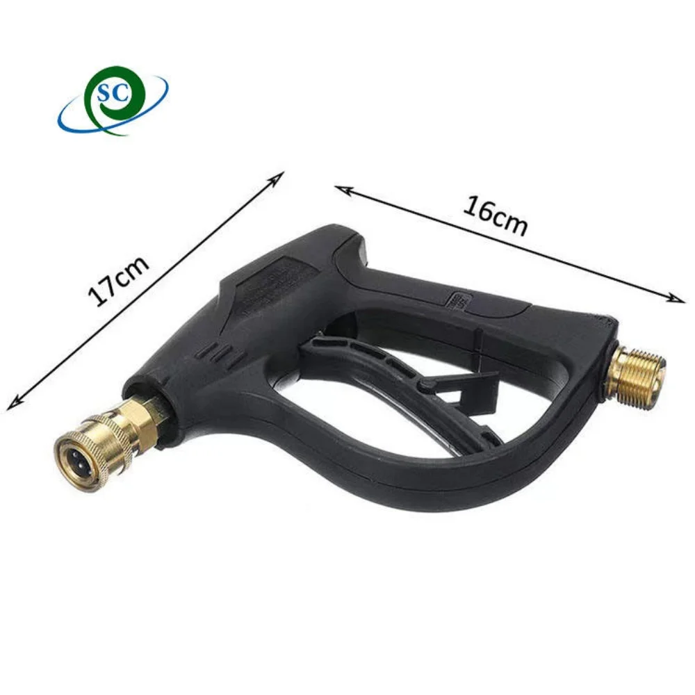 High Pressure quick connect Spray Gun 300bar 4000PSI M22 Big Flow Brass For Washer Cleaning Gun car washing 5 color nozzle set