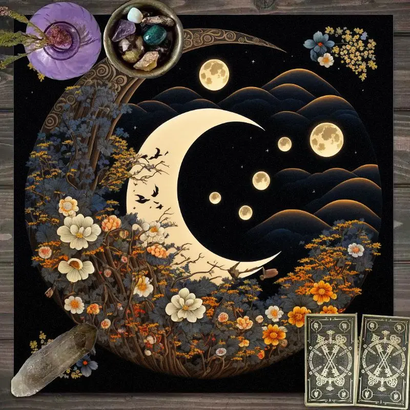 magic energy tablecloth planetary totem tarot card position theme cafe occult space home decoration