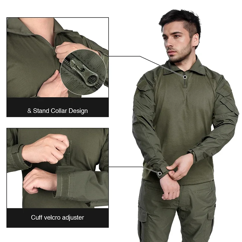 AUKU G3 Combat Shirts Tactical T-Shirts Gen3 Upgraded Version Mens BDU Sports Duty Tops Hunting Hiking Training Shirt Workwear