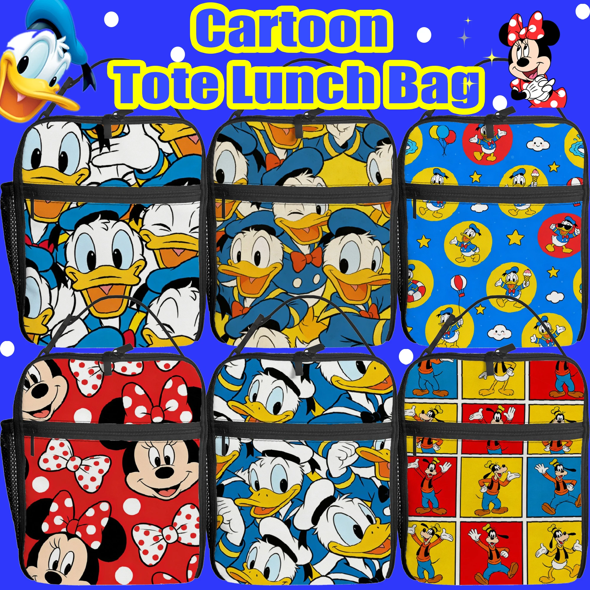 

1pc, Minnie, Donald Duck, Pluto, Goofy,lunch bag,handbag, Minnie Mouse, high quality, cute, elegant, gift, party