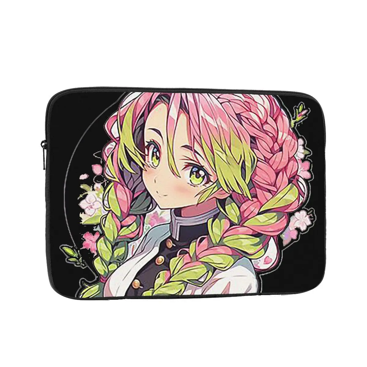 Mitsuri Kanroji And Iguro Obanai Notebook Laptop Bag  10 12 13 15 17 Inch Notebook Sleeve Cover Bag Tablet Shockproof Case Bag