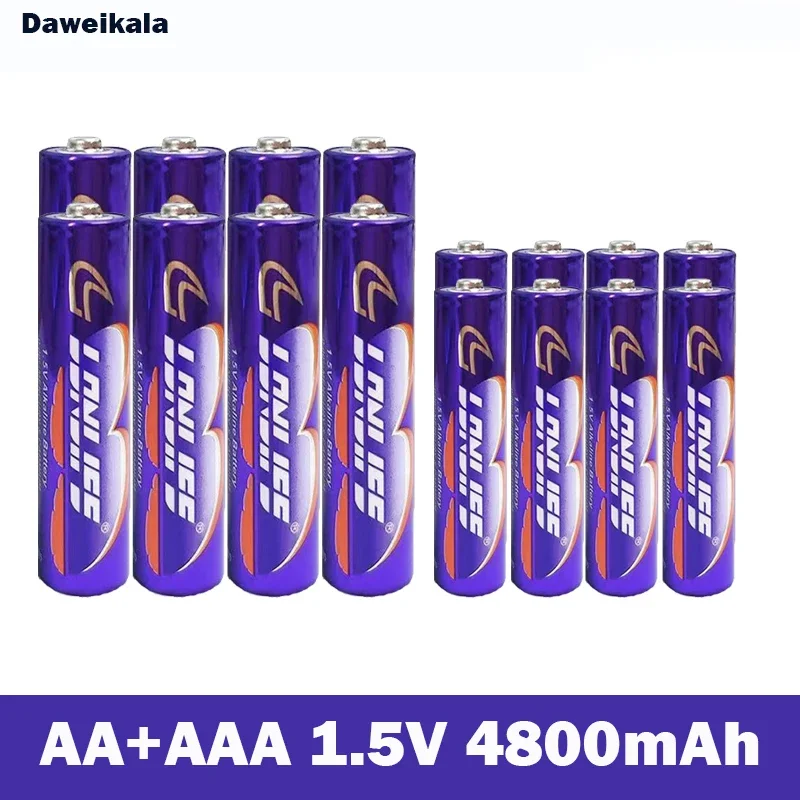 2024 NEW AA+AAA1.5V Rechargeable Battery 4800mah1.5V New Alkaline Rechargeable Battery for LED Light Toys mp3+Free Shipping