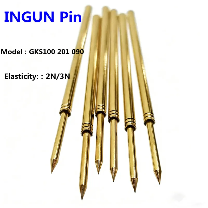 

100 шт. зондов INGUN GKS100 201 090 A2000/A3000 с заостренным концом 1,36 мм, пружинные тестовые штыри для тестирования ICT FCT