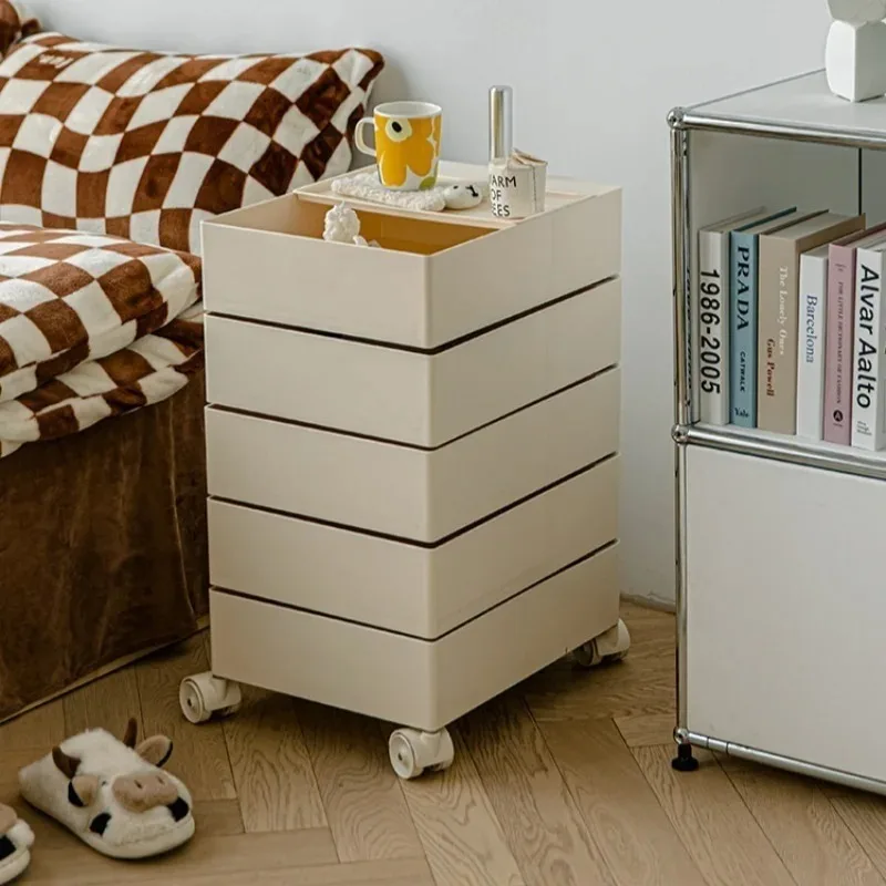 Living Room Cabinets Versatile Home Storage Cabinet Non-Toxic ABS Material 360° Rotation Space Efficient For Bedroom And Office