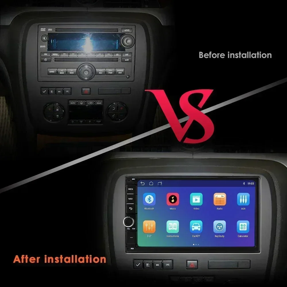 7inch QLED Screen 2 din Android Car Radio Multimedia Video Player for Universa GPS Navi Carplay Auto 4G LTE RDS AI Autoradio DSP