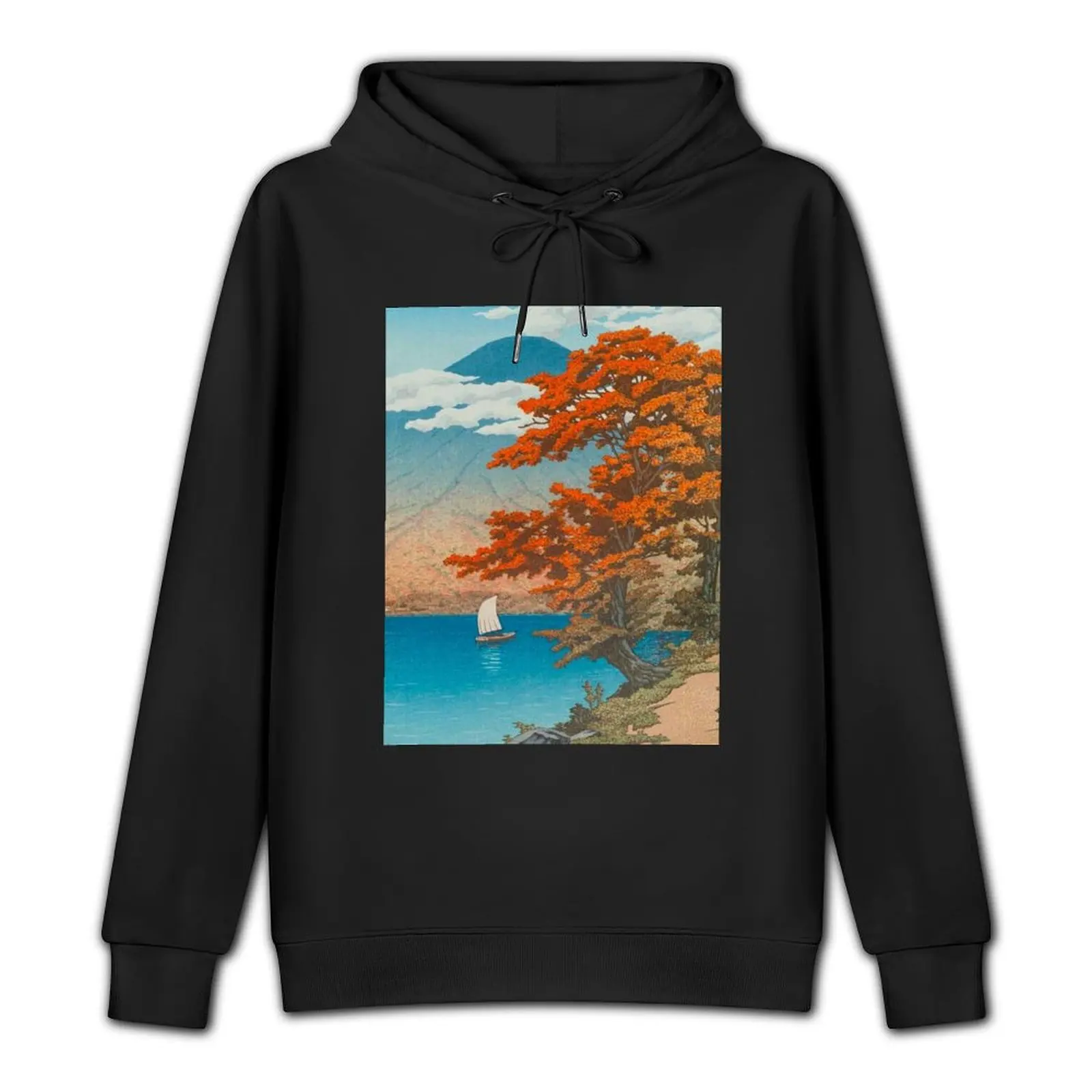 Japanese Art Print - Lake Chuzenji at Nikko by Kawase Hasui Vintage Art Japanese Woodblock Print Pullover Hoodie