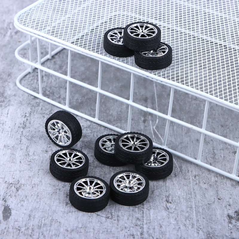 10Pcs Rubber Tire Car Wheels Tire Skin 26MM Wheels DIY Racing Vehicle Toys Car Model Modified Parts（Aperture 2mm）