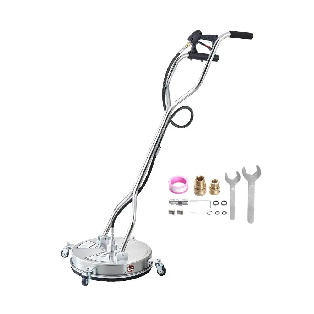 

18 Inch Pressure Washer Surface Cleaner 4 Wheels Dual Handle 4000 Max PSI