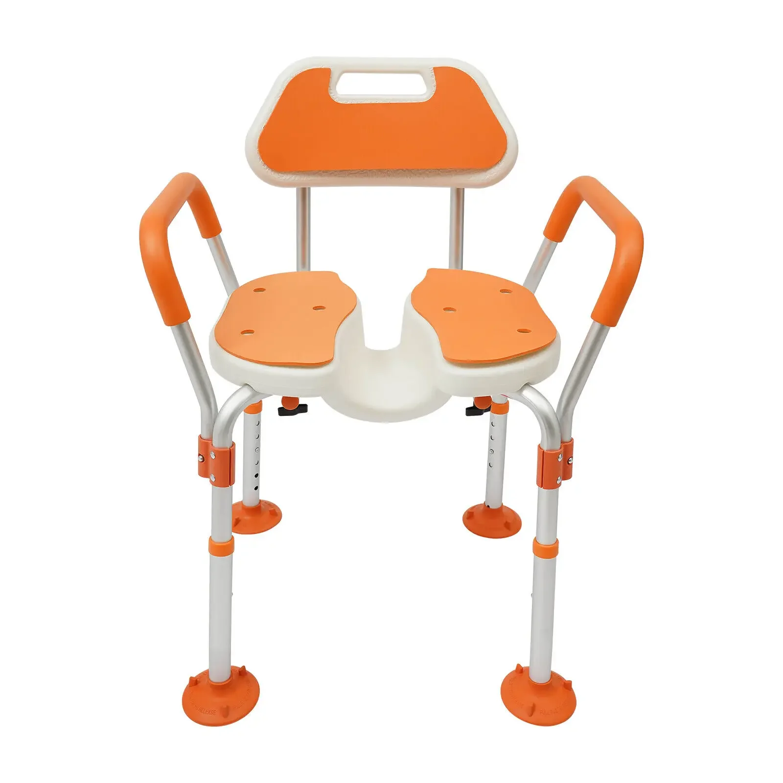 Shower Chair, Height Adjustable Shower Chair with Backrest, Armrests, Bath Chair for Seniors, Pregnant Women, Disabled People