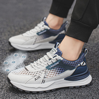 2025 spring new fashion casual big mesh shoes breathable outdoor men's shoes casual sports shoes deodorant not stuffy feet