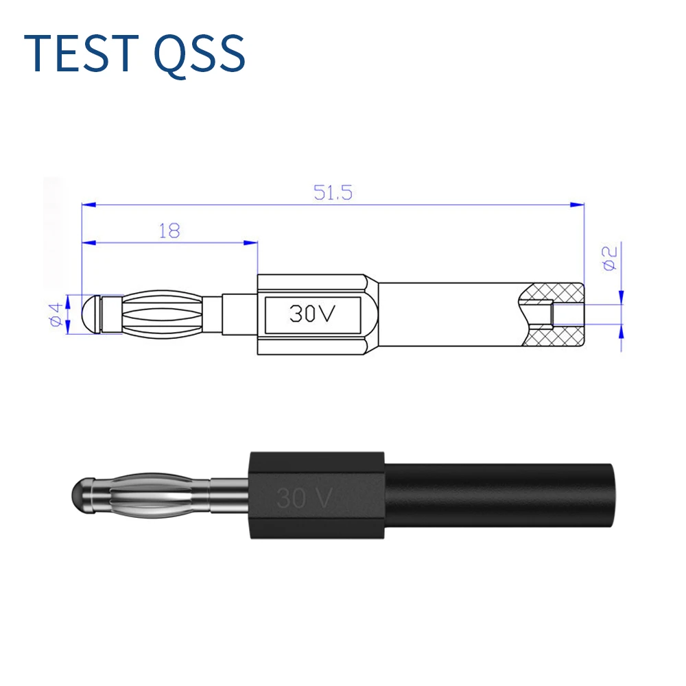 QSS 5PCS 2MM Banana Jack Female to 4MM Banana Male Safety Probe Adapter Converter Electrical Tools  Q.20012