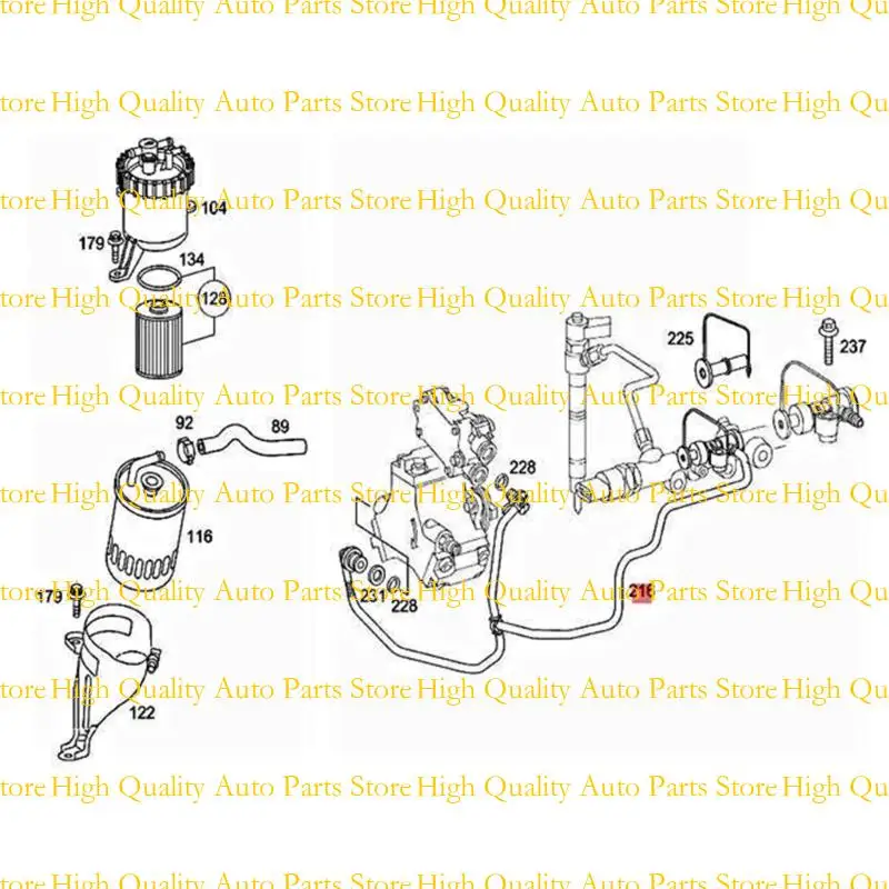 Mangueira retorno combustível G7NA para W163 W203 6120703232 A6120703232 LINHA