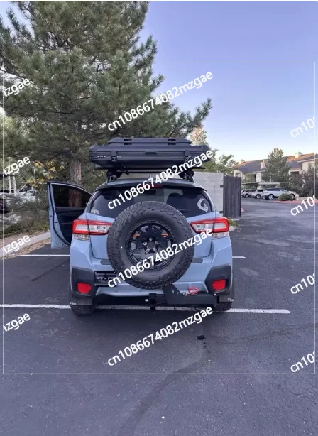 Square Mouth Installation Foldable and Pull-out Universal Spare Tire Rack Carrying Bracket Trolley Trailer Bar