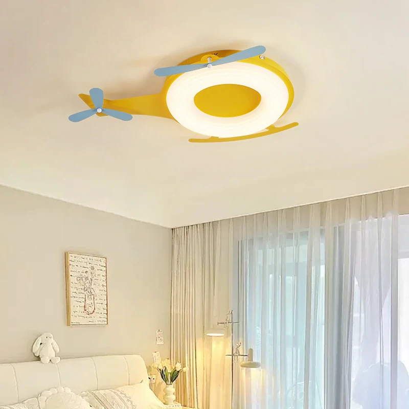 LED Airplane Children's Room Chandeliers Creative Baby Room Nursery Little Boy Girl Bedroom Decor Modern Ceiling Chandelier