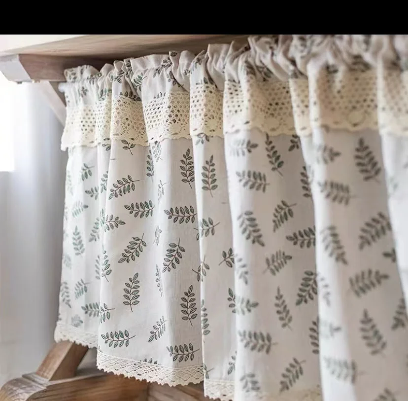 

Curtain Cotton Linen Countryside Half Curtain Decorative Kitchen Cafe Tube Curtain Hotel Window Curtain