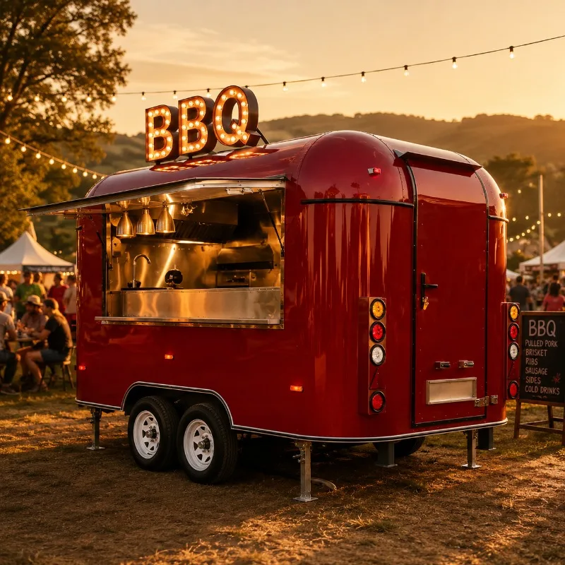 Food Truck Trailer Street Catering Customized Ice Cream Coffee Bubble Tea Smoothie Snack Concession Van