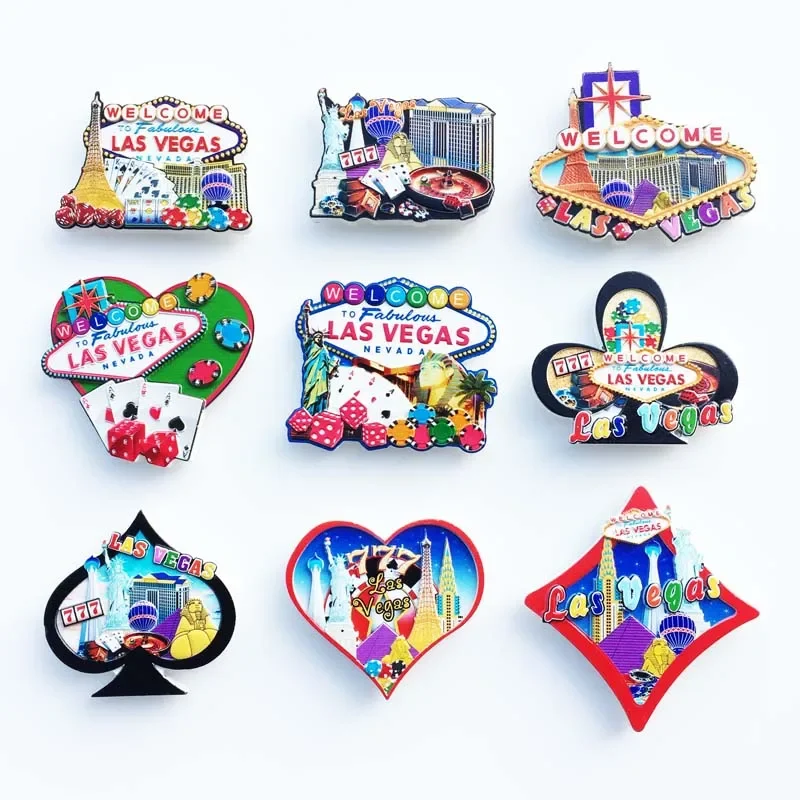 

United States Las Vegas Fridge Magnets Creative Home Deocration Wedding Christmas Gifts Refrigerator Magnetic Stickers